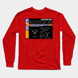 Computer Readout Showing Animated Series Starship Long Sleeve T-Shirt